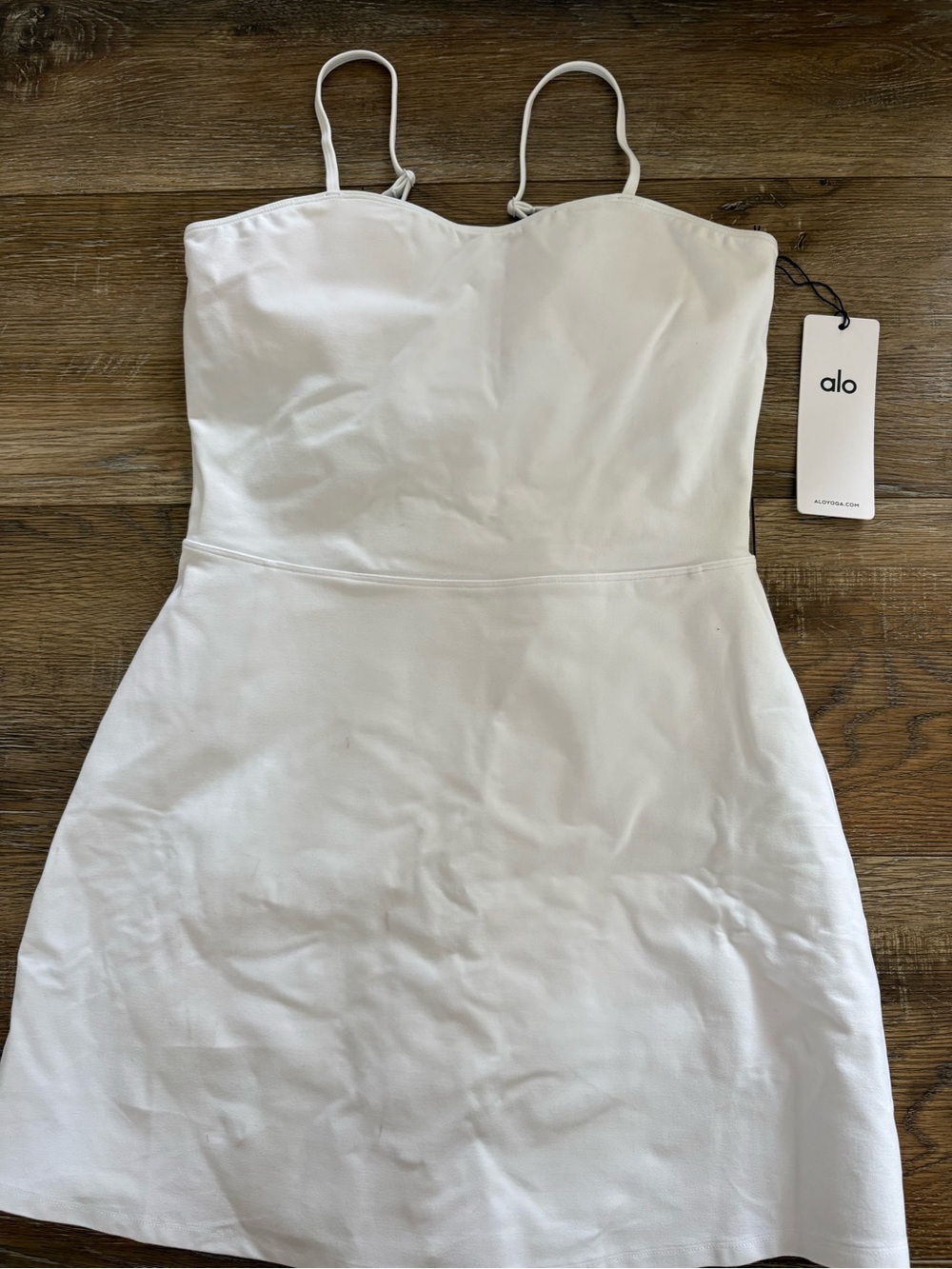 NWT ALO Alosoft Courtside Tennis Dress - White size large - Picture 5 of 7
